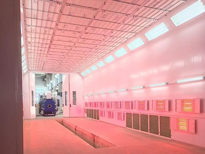 บูธพ่นสีรถยนต์แบบกำหนดเองพร้อมระบบอบ